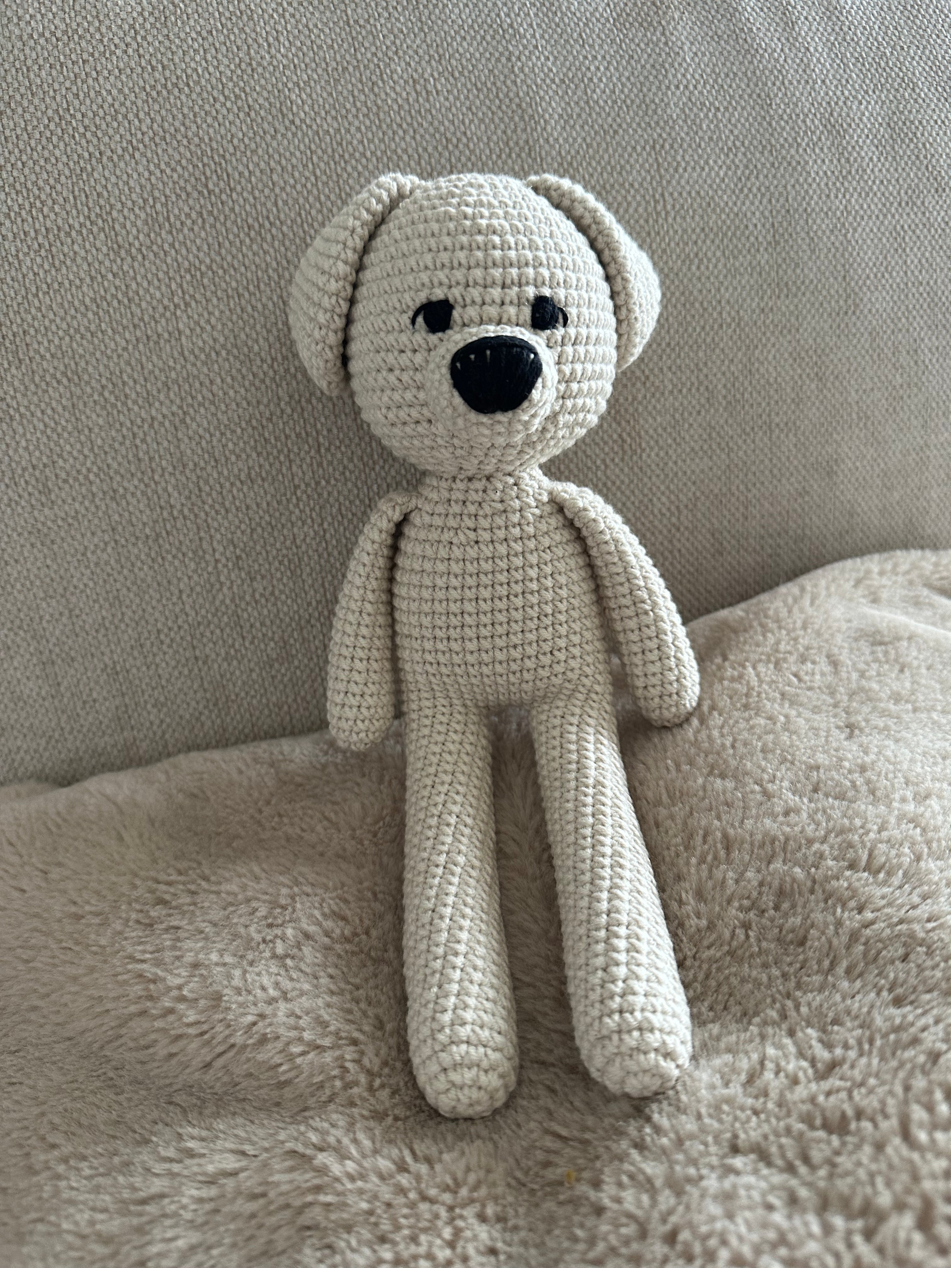 Kuscheltier gehäkelt Hundi