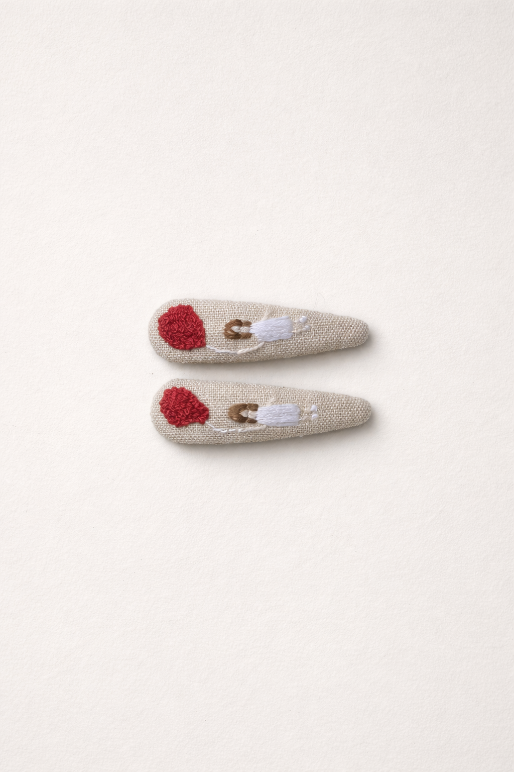 Haarspange Mädchen mit Ballon (leinen)