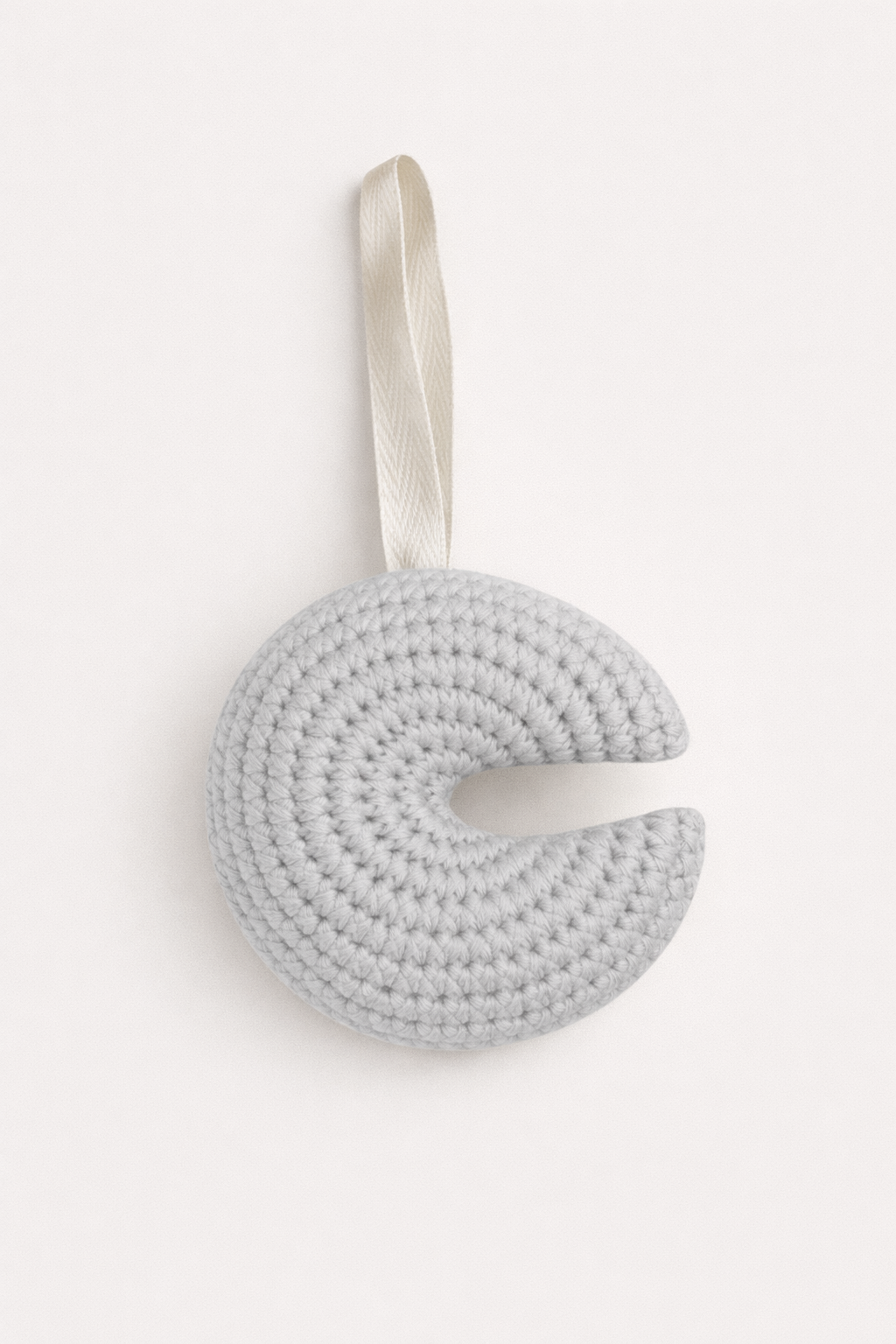 Schnullerkette Mond (hellgrau)