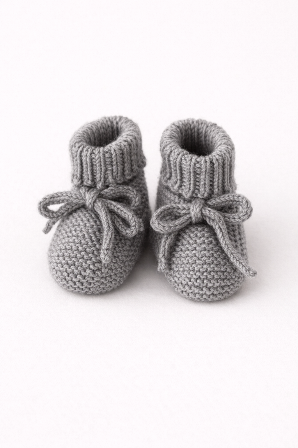 Babyschuhe aus Merinowolle (dunkelgrau)