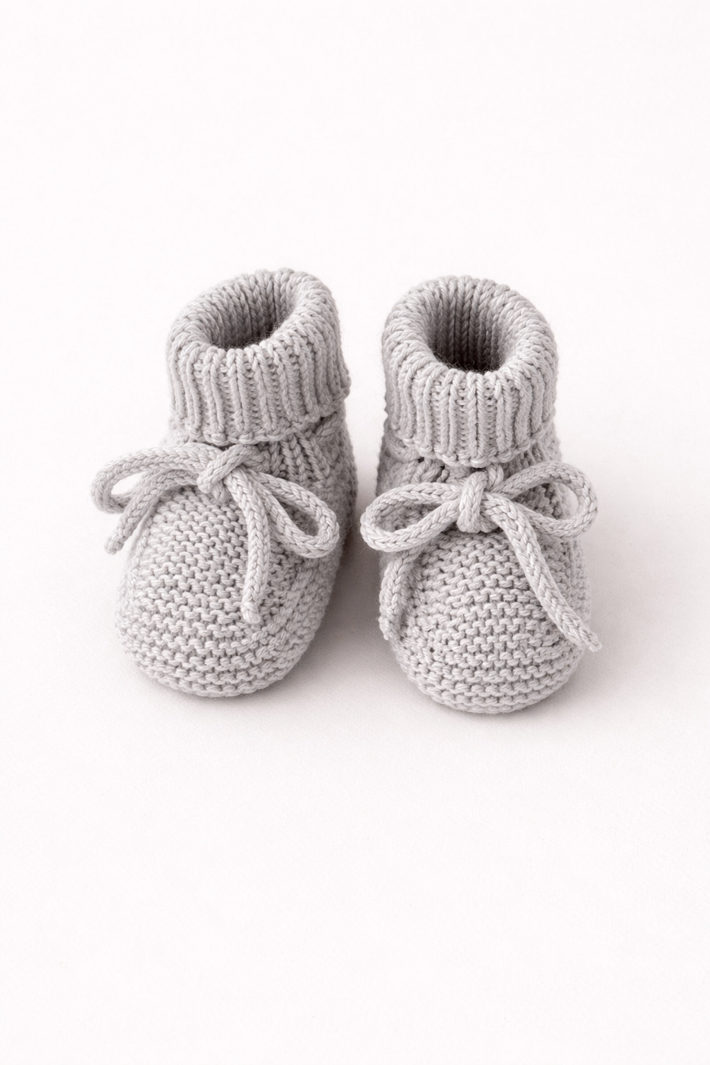 Babyschuhe aus Merinowolle (grau)